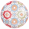 Service de table 18 pièces en porcelaine, assiettes décorées style exotique Casablanca Modèle
