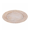 Set de 6 sous-assiettes 33 cm décor élégance or et blanc Drop Promotion