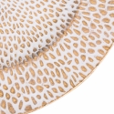 Set de 6 sous-assiettes 33 cm décor élégance or et blanc Drop Vente