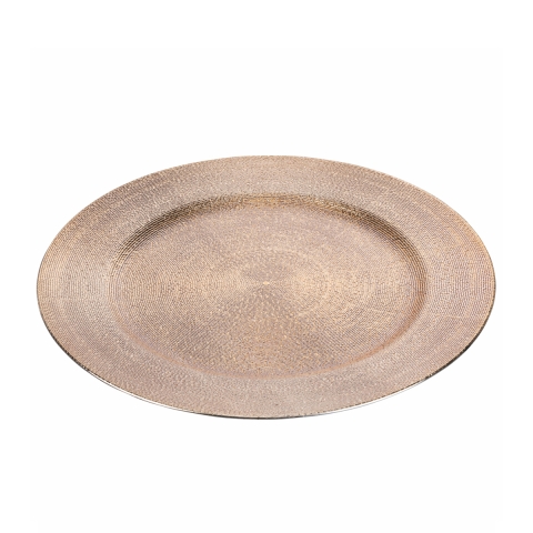 Set de 6 dessous de plat avec décoration en relief dorée 33 cm XMas Promotion