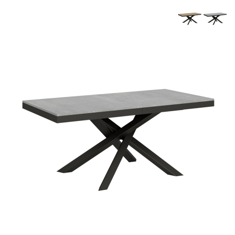 Table extensible moderne pieds croisés 90×180-440 Volantis Evolution Promotion