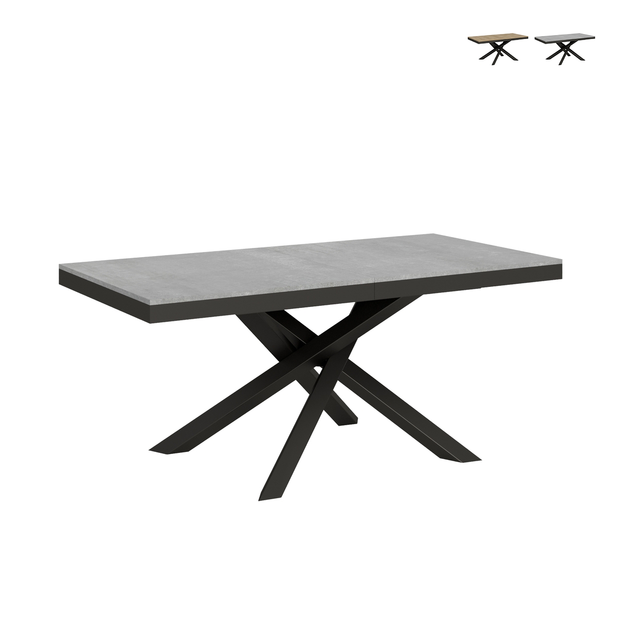 Table extensible moderne pieds croisés 90×180-440 Volantis Evolution Promotion Table extensible moderne pieds croisés 90×180-440 Volantis Evolution Promotion