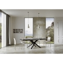 Table extensible moderne pieds croisés 90×180-440 Volantis Evolution Catalogue