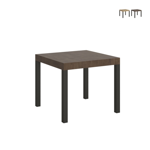 Table extensible carré moderne industriel 90×90-246 Everyday Promotion