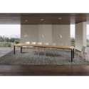 Table extensible industriel métal bois 18 personnes 90×180-440 Everyday Remises