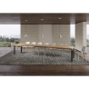 Table extensible industriel métal bois 18 personnes 90×180-440 Everyday Remises