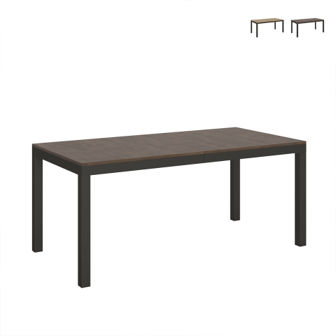 Table extensible industrielle minimaliste bois métal 90×180-440 Everyday Evolution Promotion