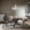Table extensible salle à manger cuisine 8 personnes 90×120-180 Ganty Vente
