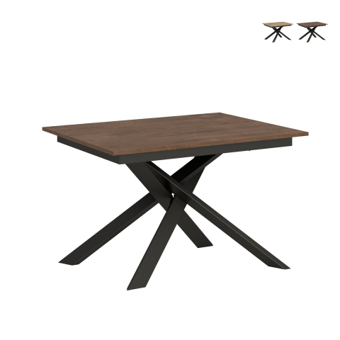 Table extensible salle à manger cuisine 8 personnes 90×120-180 Ganty Promotion