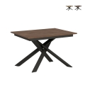 Table extensible salle à manger cuisine 8 personnes 90×120-180 Ganty Promotion