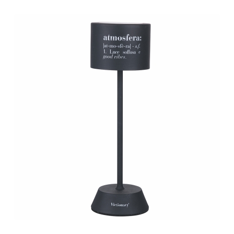 Lampe de table LED noire tactile rechargeable et réglable Victionary Promotion