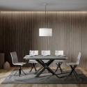 Table extensible design moderne 10 personnes 90×160-220 Ganty Vente