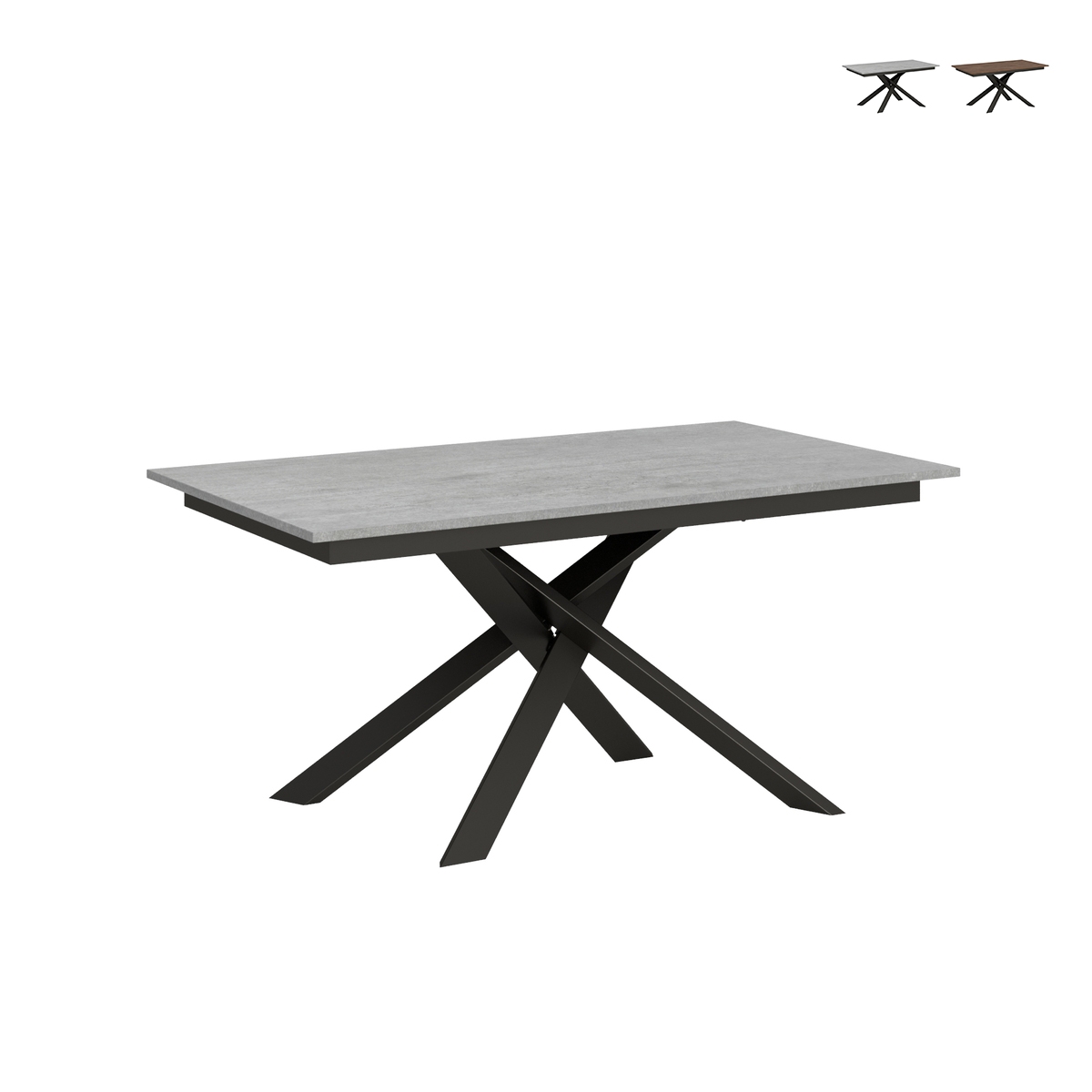 Table extensible design moderne 10 personnes 90×160-220 Ganty