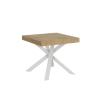 Table extensible carré pieds croisés 8 personnes 90×90-194 Clerk Réductions