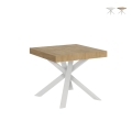Table extensible carré pieds croisés 8 personnes 90×90-194 Clerk Promotion