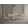 Table extensible carré pieds croisés 8 personnes 90×90-194 Clerk Choix