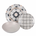 Service de vaisselle 18 pièces en porcelaine style bohème Offre