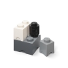 Ensemble de 4 boîtes de rangement noir blanc gris clair LEGO Storage Brick Multi Pack Vente