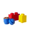 Ensemble de 3 boîtes de rangement LEGO: bleu, rouge, jaune - Multi Pack Promotion