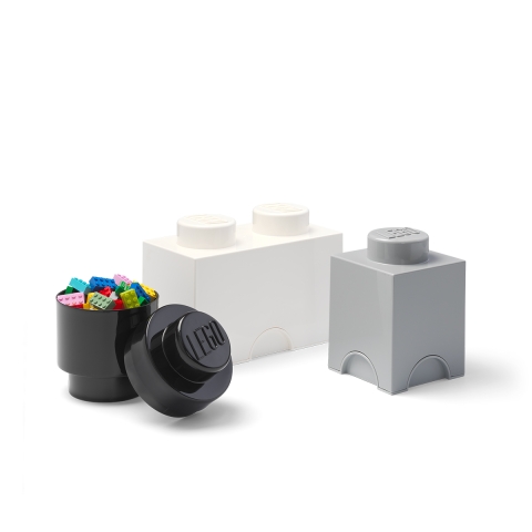 Ensemble de 3 contenants blanc noir gris LEGO Storage Brick Multi Pack Promotion