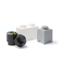 Ensemble de 3 contenants blanc noir gris LEGO Storage Brick Multi Pack Promotion