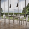 Console extensible design minimaliste 10 personnes 90x42-198 Isotta Small Dimensions
