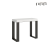 Console extensible design industriel minimaliste 90x40-196 Tecno Small Promotion