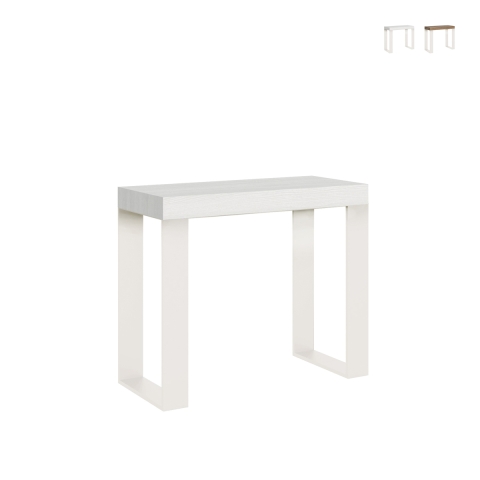 Console extensible 14 personnes design minimal cuisine 90x40-300 Tecno Promotion