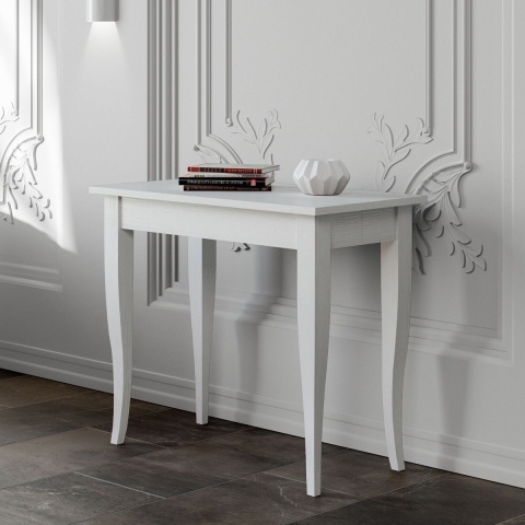 Console extensible blanche style classique 14 personnes 90x48-308 Sciabola Promotion