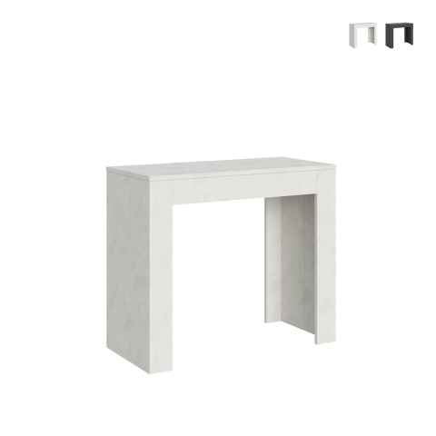 Console extensible cuisine design contemporain 90x42-198 Emy Small Promotion
