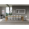 Table de cuisine moderne extensible 90x40-300 Roxell Dimensions