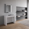 Console extensible blanche pour salle à manger cuisine 90x42-302 Evolve Promotion