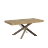 Table extensible moderne pieds croisés en bois 90x180-440 Volantis Vente