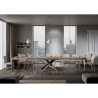 Table extensible moderne pieds croisés en bois 90x180-440 Volantis Remises
