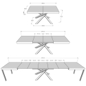 Table extensible moderne pieds croisés en bois 90x180-440 Volantis Catalogue