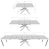 Table extensible moderne pieds croisés en bois 90x180-440 Volantis Catalogue
