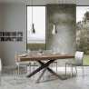 Table extensible moderne pieds croisés en bois 90x180-440 Volantis Promotion