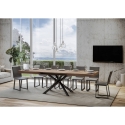 Table extensible design industriel bois anthracite 90x180-440 Famas Offre