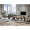 Table extensible design industriel bois anthracite 90x180-440 Famas Remises