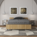 Lit une place et demie avec rangement design moderne 120x190cm Nuamo Vente