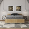 Lit une place et demie avec rangement design moderne 120x190cm Nuamo Vente
