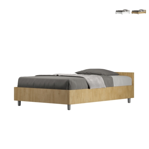 Lit une place et demie avec rangement design moderne 120x190cm Nuamo Promotion