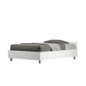 Lit une place et demie 120x200 en bois blanc avec sommier Nuamo Vente