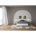 Lit une place et demie 120x200 en bois blanc avec sommier Nuamo Offre