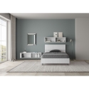 Lit une place et demie 120x200 avec coffre de rangement et tête de lit haute Demas Remises