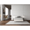 Lit double à coffre 140x190 en simili-cuir blanc Azelia Offre