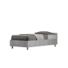 Lit simple 80x190 cm moderne sans sommier gris ciment Nuamo Vente