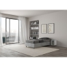Lit simple 80x190 cm moderne sans sommier gris ciment Nuamo Remises