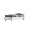 Lit simple avec rangement 80x190 en bois blanc Nuamo Vente