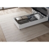 Lit simple avec rangement 80x190 en bois blanc Nuamo Réductions